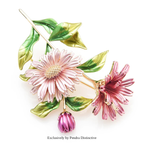 PENDRA Daisybouquet Pink Daisy Enamel Bouquet Brooch