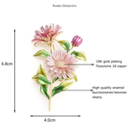 PENDRA Daisybouquet Pink Daisy Enamel Bouquet Brooch
