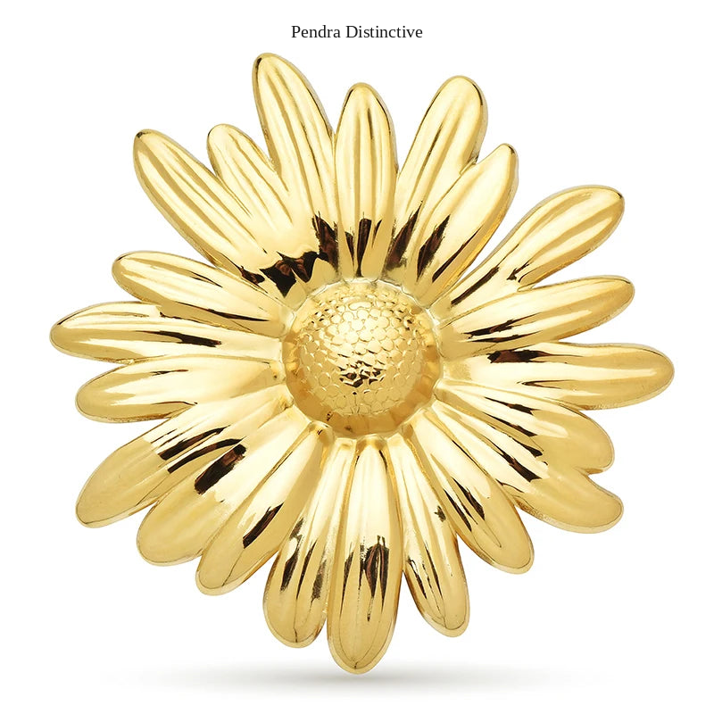 PENDRA Daisyelle 2-Color Stainless Steel Daisy Brooch