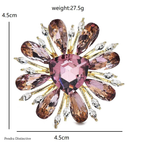PENDRA Daisyelle Crystal Daisy Flower Brooch