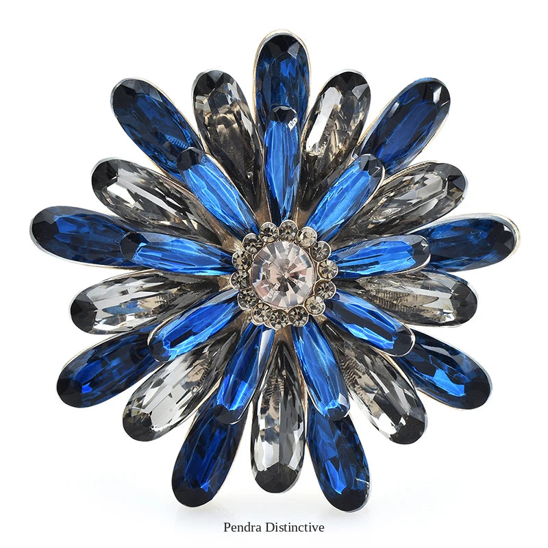 PENDRA Daisyelle Crystal Daisy Flower Brooch