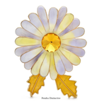 PENDRA Daisyelle Enamel Daisy Flower Brooch