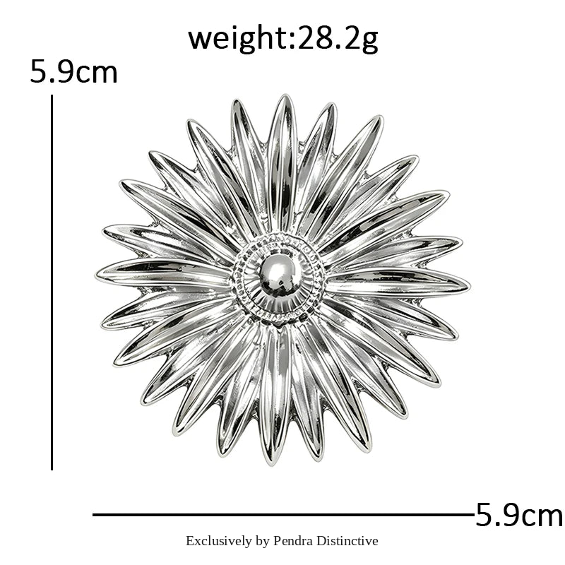 PENDRA Daisyelle Metal Daisy Brooch