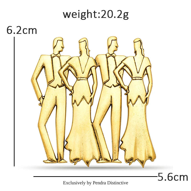 PENDRA Vintage Dancers Character Brooch
