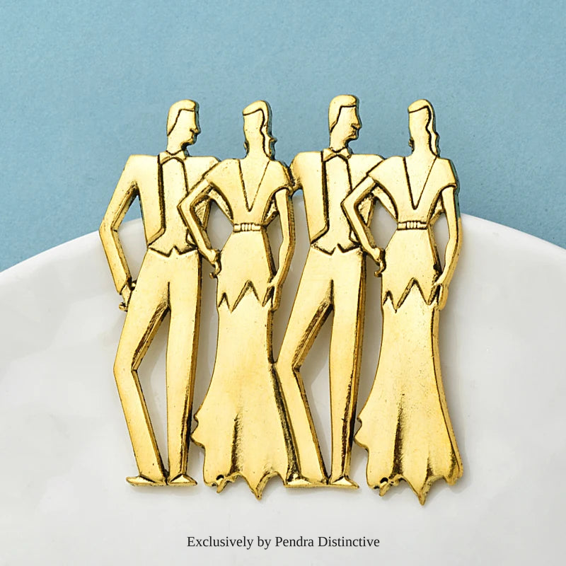 PENDRA Vintage Dancers Character Brooch