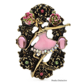 PENDRA Vintage Dancing Lady Brooch