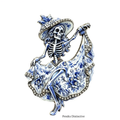 PENDRA Charming Dancing Skeleton Brooch