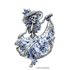 PENDRA Charming Dancing Skeleton Brooch