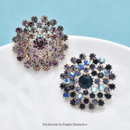 PENDRA Dandelia Rhinestone Dandelion Flower Brooch