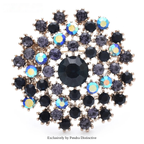 PENDRA Dandelia Rhinestone Dandelion Flower Brooch