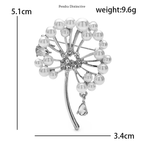 PENDRA Dandeline Elegant Pearl Dandelion Brooch