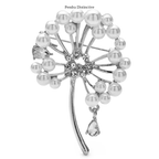 PENDRA Dandeline Elegant Pearl Dandelion Brooch
