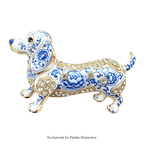PENDRA Dax Rhinestone Dachshund Dog Brooch