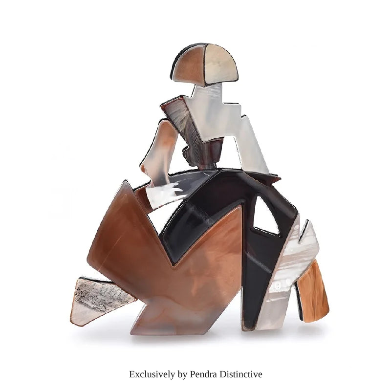 PENDRA Acrylic Wear Dress Lady Brooch