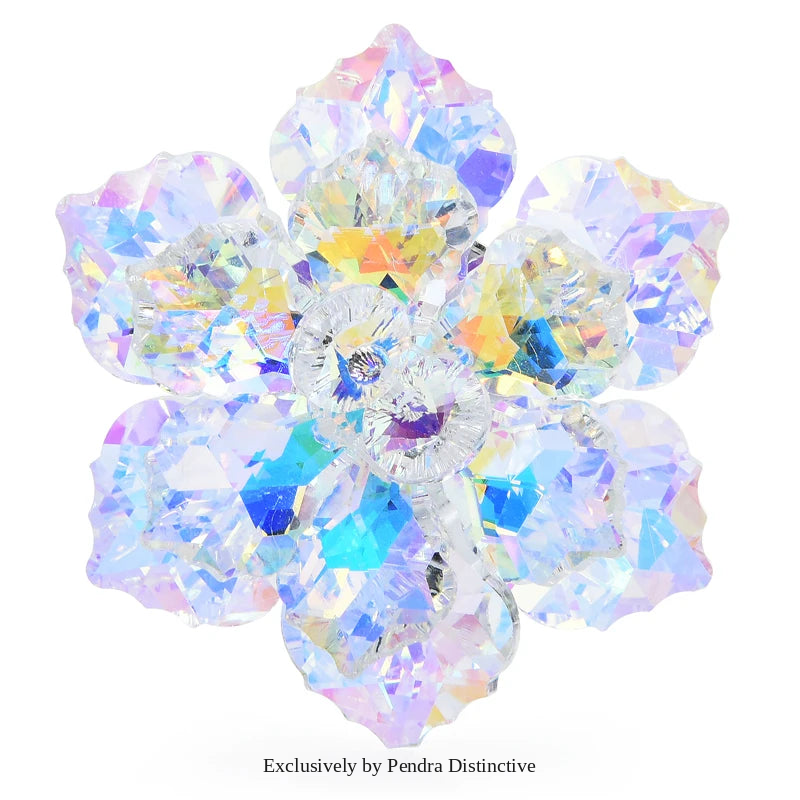PENDRA Elara Shining Glass Flower Brooch