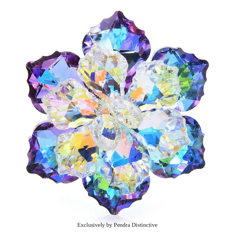PENDRA Elara Shining Glass Flower Brooch