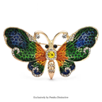 PENDRA Enamel Butterfly Brooch