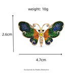 PENDRA Enamel Butterfly Brooch