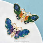 PENDRA Enamel Butterfly Brooch