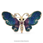 PENDRA Enamel Butterfly Brooch