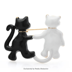 PENDRA Enamel Cat Brooch