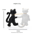 PENDRA Enamel Cat Brooch