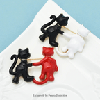 PENDRA Enamel Cat Brooch