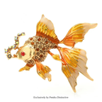PENDRA Enamel Fish Brooch