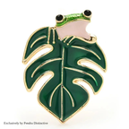 PENDRA Enamel Frog Brooch