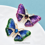 PENDRA Enamel Gradient Butterfly Brooch