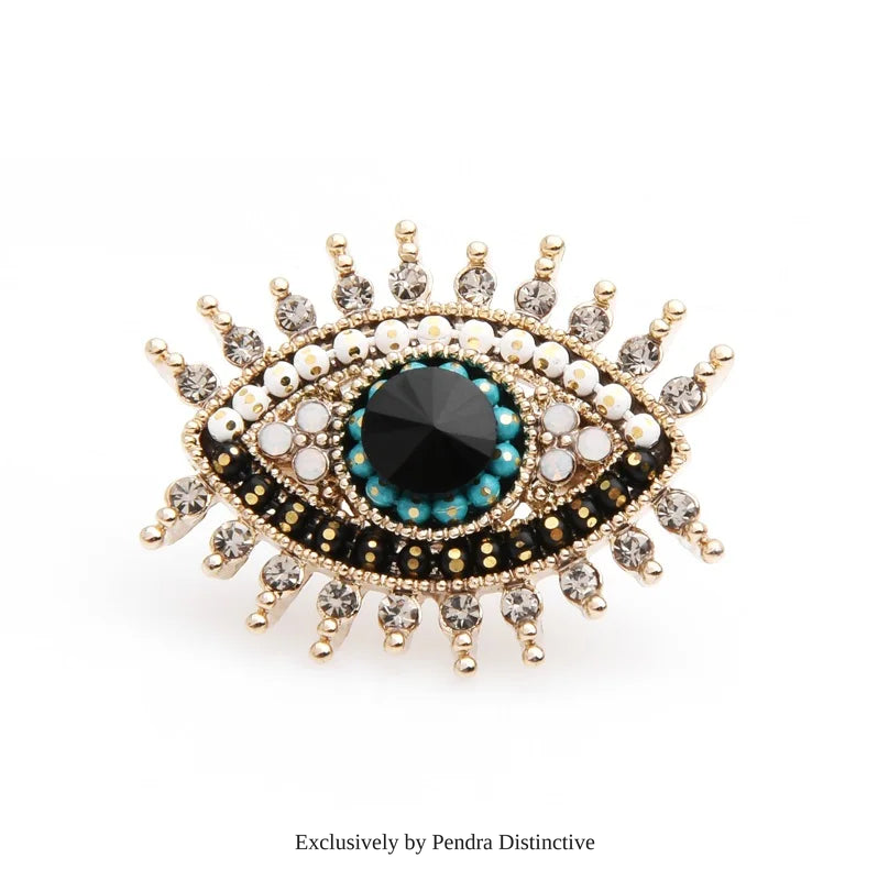 PENDRA Elegant EVIL Eye Brooch