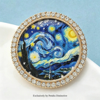 PENDRA Famous Picture Round Brooch