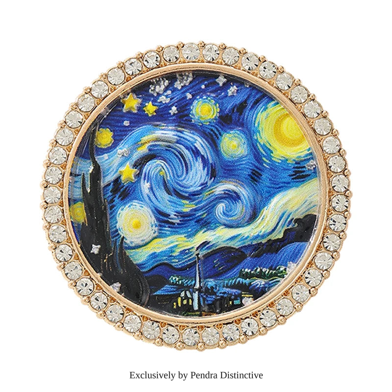 PENDRA Famous Picture Round Brooch