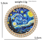 PENDRA Famous Picture Round Brooch