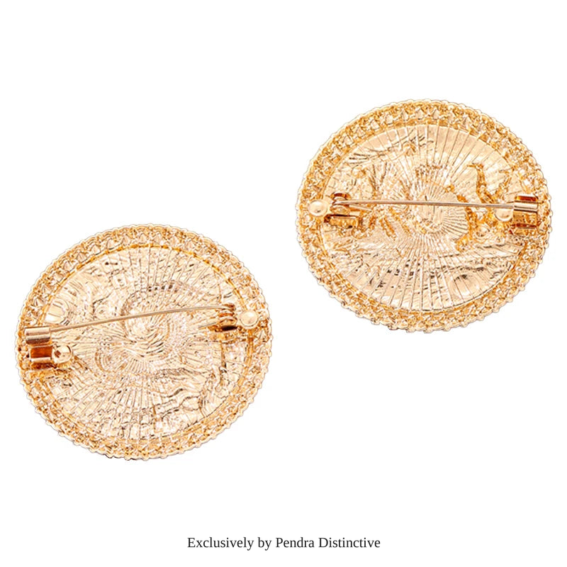 PENDRA Famous Picture Round Brooch
