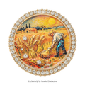 PENDRA Famous Picture Round Brooch