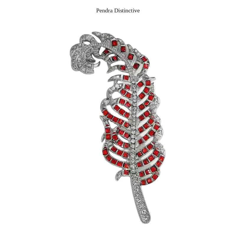 PENDRA Featherella 2-Color Luxury Feather Brooch