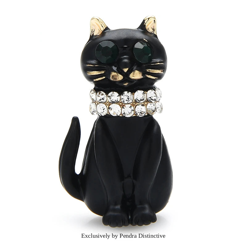 PENDRA Felina4 Rhinestone Brooch