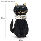 PENDRA Felina4 Rhinestone Brooch