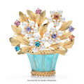 PENDRA Fleuris Luxury Pearl Flower Pot Brooch