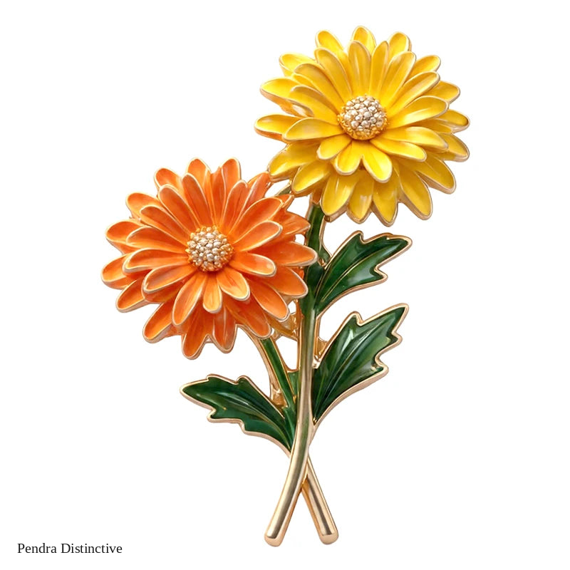 PENDRA Flora April Birthday Flower Brooch