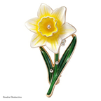 PENDRA Flora March Birthday Flower Brooch