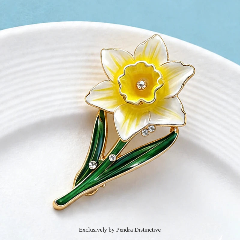 PENDRA Flora March Birthday Flower Brooch