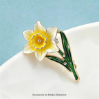 PENDRA Flora March Birthday Flower Brooch