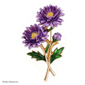 PENDRA Flora September Birthday Enamel Flower Brooch