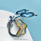 PENDRA Floracircle Crystal Circle Flower Brooch