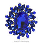 PENDRA Floracircle Crystal Round Flower Brooch