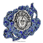 PENDRA Floraface Vintage Flower Face Brooch