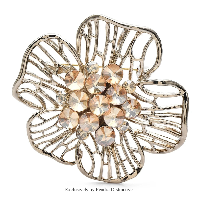 PENDRA Florahollow Hollow-Out Flower Brooch