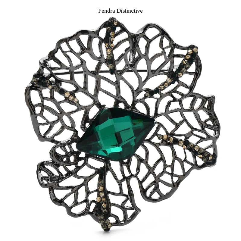 PENDRA Florahollow Hollow-Out Flower Brooch